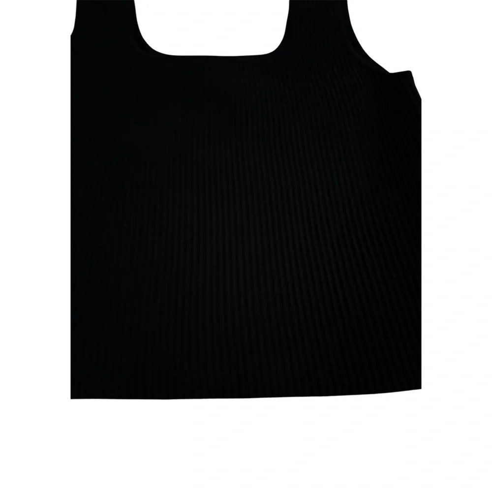 Black Ribbed Tank Top - Picture 3 of 4